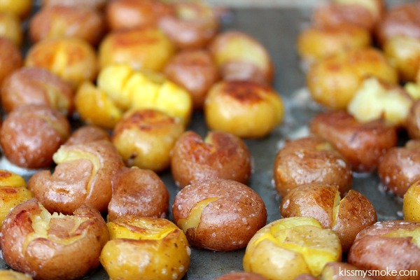 Grilled Smashed Potatoes are the perfect side dish!