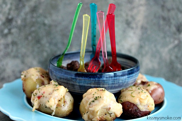 Grilled Steak and Potato Bites are perfect for game day!
