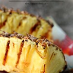 Grilled pineapple on plate