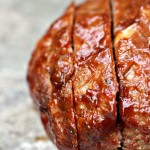 Grilled Meatloaf covered in sauce.
