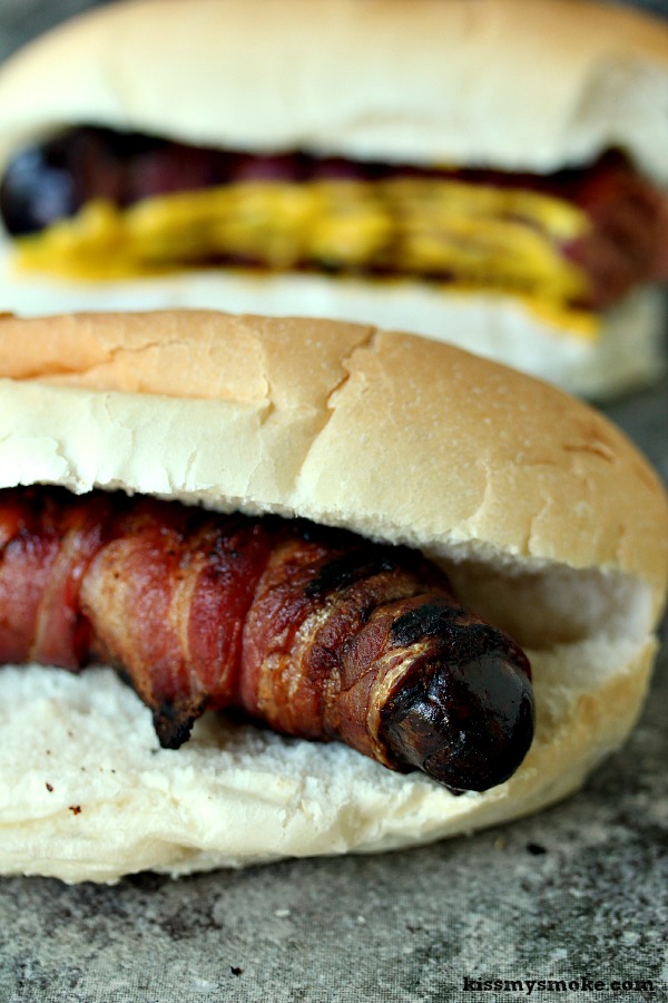 Bacon Wrapped Smoked Italian Sausages | Seriously indulgent and worth being a little bad for!