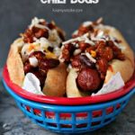 Bacon Wrapped Chili Dogs. This recipe wraps hot dogs in bacon, then tops them off with chili, onions and cheese. It's a bacon lovers dream come true.