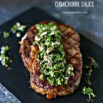 Grilled Rib Steaks with Chimichurri Sauce from kismysmoke.com- Fire up that grill and whip up a tasty dinner of Grilled Rib Steaks with Chimichurri Sauce. Serve with your favourite side dish and some NY Bakery Texas Toast.